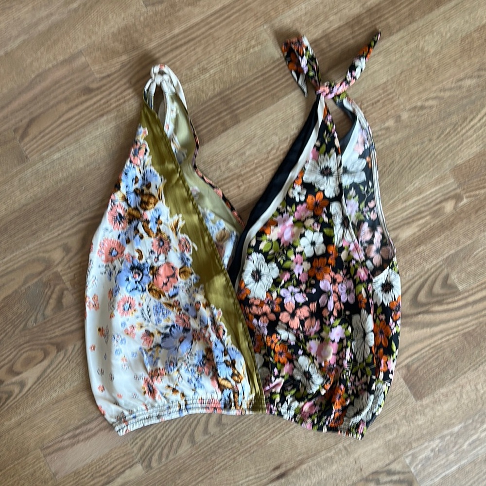Floral Halter Neck Women's Top